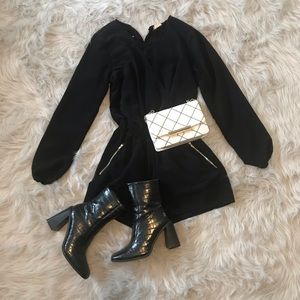 Black Long Sleeve Romper